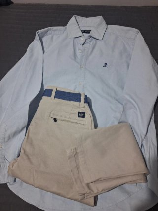 Camisa Scalpers azul hombre