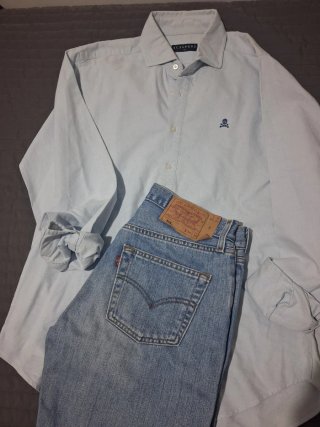 Camisa Scalpers azul hombre