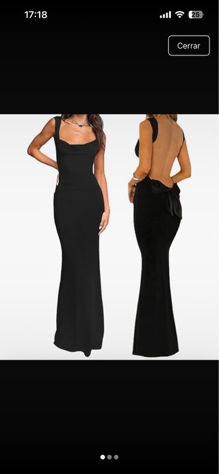 Vestido fiesta largo negro