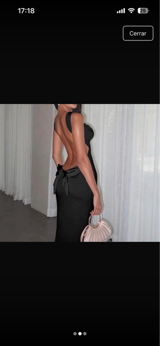 Vestido fiesta largo negro