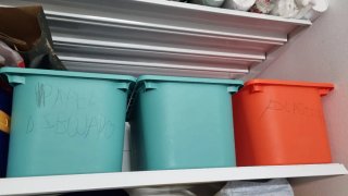 3 Cajas Plástico Kalax (Naranja y Turquesa)