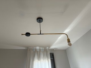 Lámpara de techo moderna metal negro y dorado