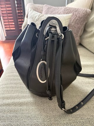 Bolso bombonera de Piel Negro Bimba y Lola Nuevo