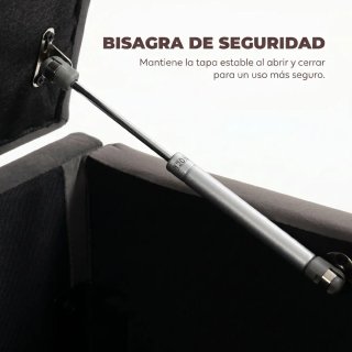 Puff Almacenaje Terciopelo Gris 137cm