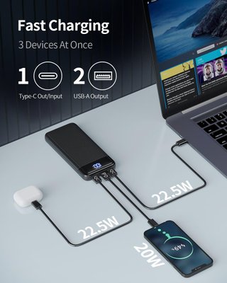 Power Bank 13800mAh Ricarica Rapida Portatile per Cellulare