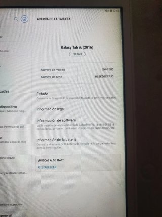 Tablet Samsung Galaxy Tab A Blanca