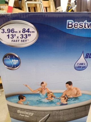 BESTWAY 57376 Piscina Desmontable Fast Set Rattan