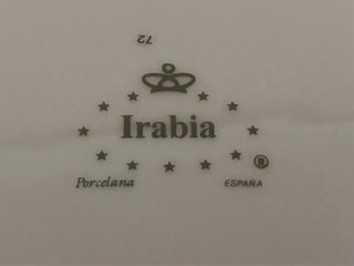 Vajilla Irabia Porcelana Filo Oro 80 Piezas