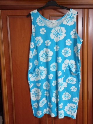 Camisola mujer flores azules y blancas