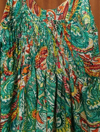 Vestido largo estampado paisley