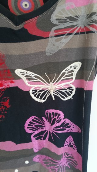 Maglia Desigual Patchwork & Farfalle tg. S
