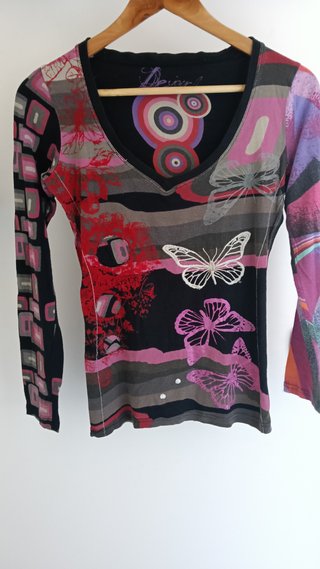Maglia Desigual Patchwork & Farfalle tg. S