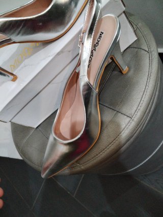 Décolleté Chanel Tacco 9 cm Tg.40 Argento