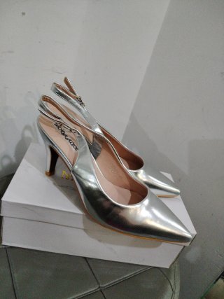 Décolleté Chanel Tacco 9 cm Tg.40 Argento