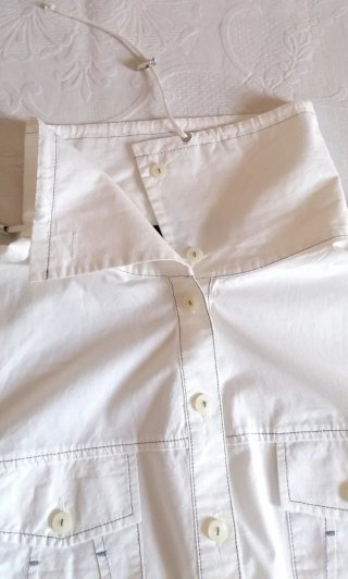 Camicia bianca senza maniche taglia L