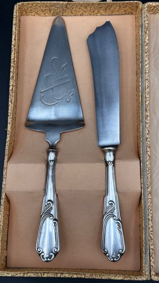 Set torta vintage argento placcato