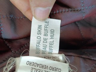 Aviador cuero auténtico cuello de pelo L. Medidas.