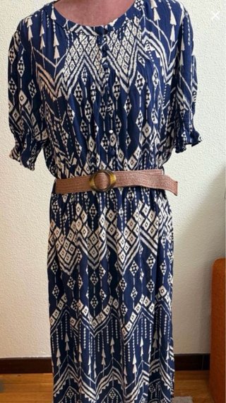 Vestido Cortefiel azul y blanco sin estrenar
