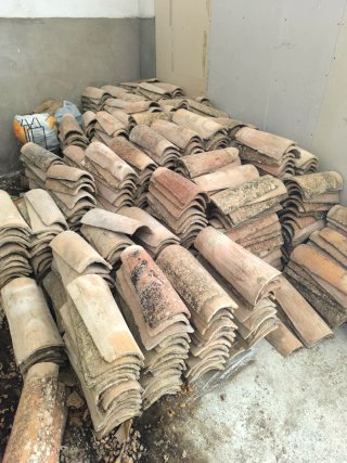 Tejas de barro antiguas