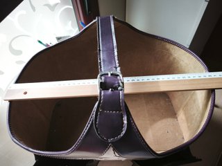 Revistero Organizador Vintage Beige y Morado