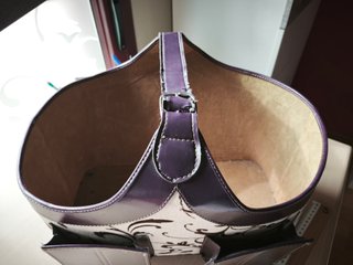 Revistero Organizador Vintage Beige y Morado