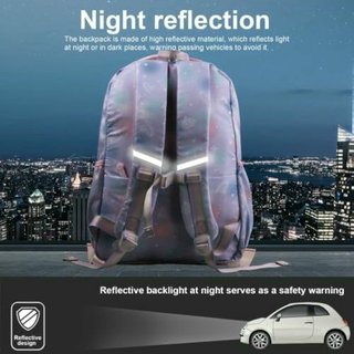 Mochila Escolar Rosa Púrpura Estilo Fantasía