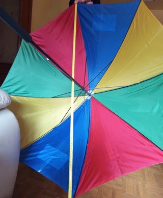 Paraguas grande multicolor