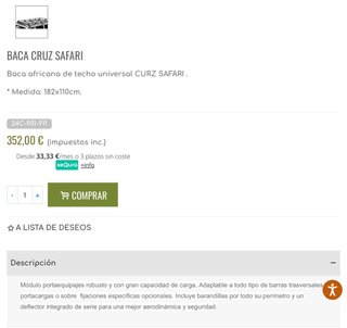 Baca Cruz Safari 4x4 Furgoneta,off road