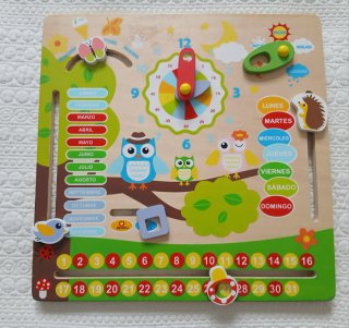 Calendario Infantil Educativo Madera