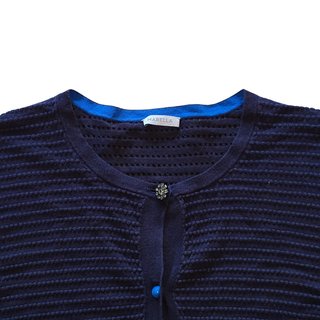 Chaqueta Marella Talla M Azul Marino Texturizada