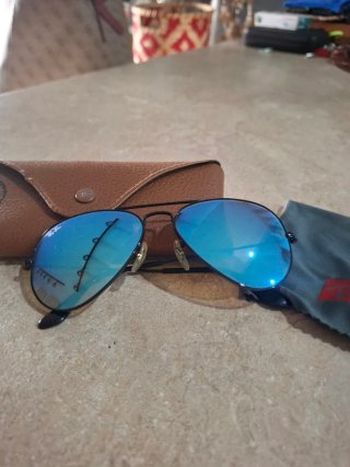 Gafas Ray-Ban Aviator Negra Azul Originales