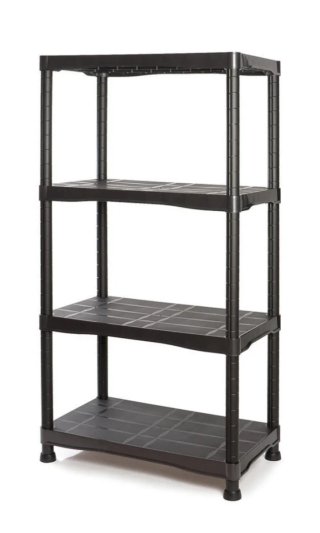 Estantería de resina gris 3 baldas