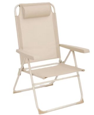 Silla Playa Aluminio Plegable Beige