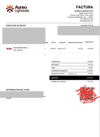 Gafas Aureolightstyle MarcosMania Noche