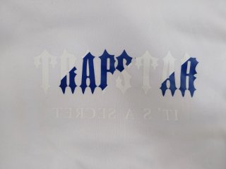 Sudadera Trapstar Blanca con Logo Azul