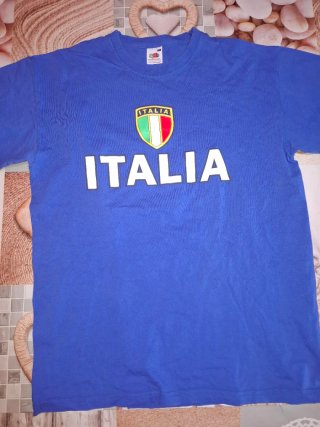 Camiseta Infantil Italia Azul Fruit of the Loom