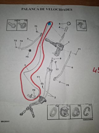 Cable Palanca Cambios Fiat Ducato Expert Jumpy
