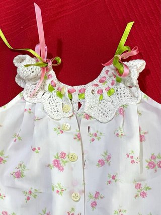 VESTIDO ARTESANAL BEBÉ GANCHILLO HECHO A MANO