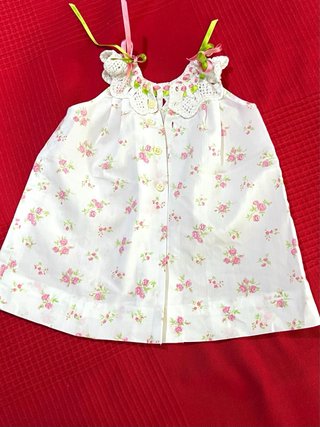 VESTIDO ARTESANAL BEBÉ GANCHILLO HECHO A MANO