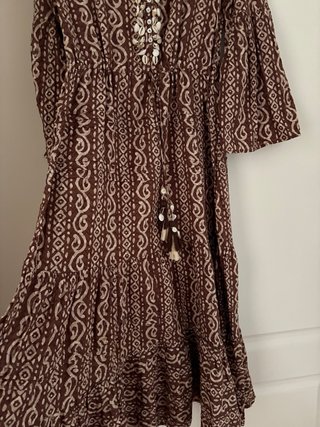 Vestido largo estampado Zara
