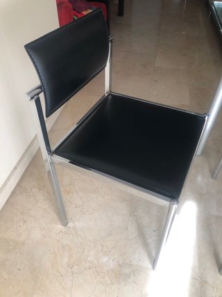 Mesa cristal extensible + 4 sillas