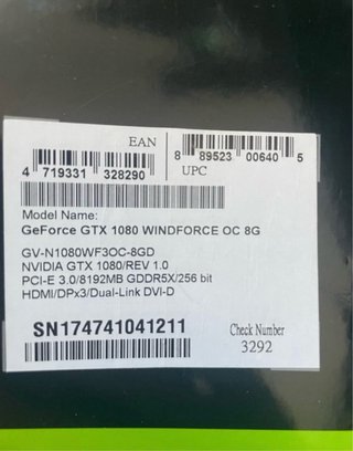 Gigabyte GTX 1080 OC