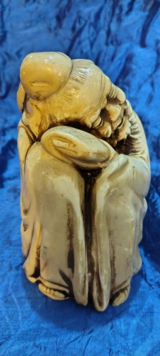 Statuetta cinese in osso - Bonzo