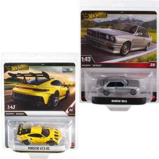 Hot Wheels Premium 1:43 Porsche GT3 RS y BMW M3