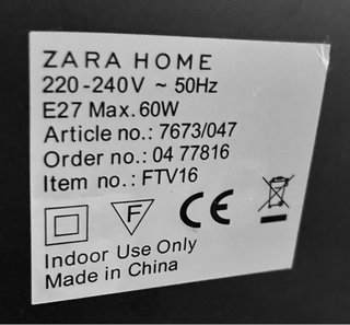 Lámpara de mesa Zara Home Shabby Chic