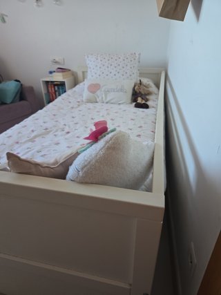 Cama nido blanca 90cm madera