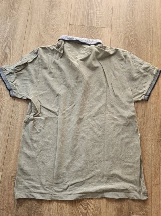 Polo Zara combinado beige/verde Talla L