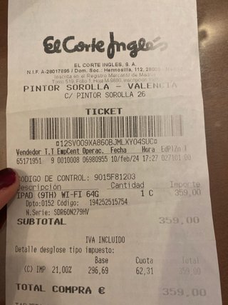 iPad 9ª Gen 64GB Plata