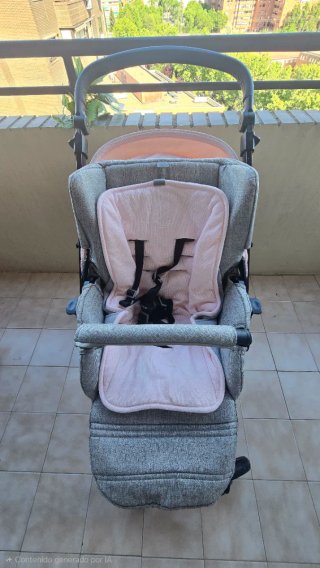 Cochecito Bebé Jané Muum Rosa/Gris