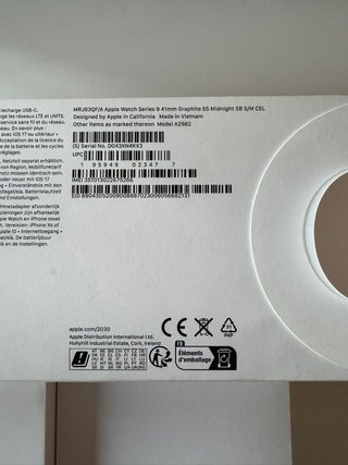 Apple Watch 9 41mm Graphite nuevo